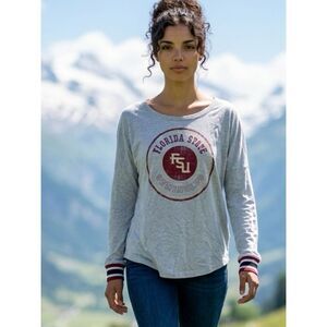 NWT Colosseum Women’s Gray Florida State Seminoles Long Sleeve Tee Shirt - L